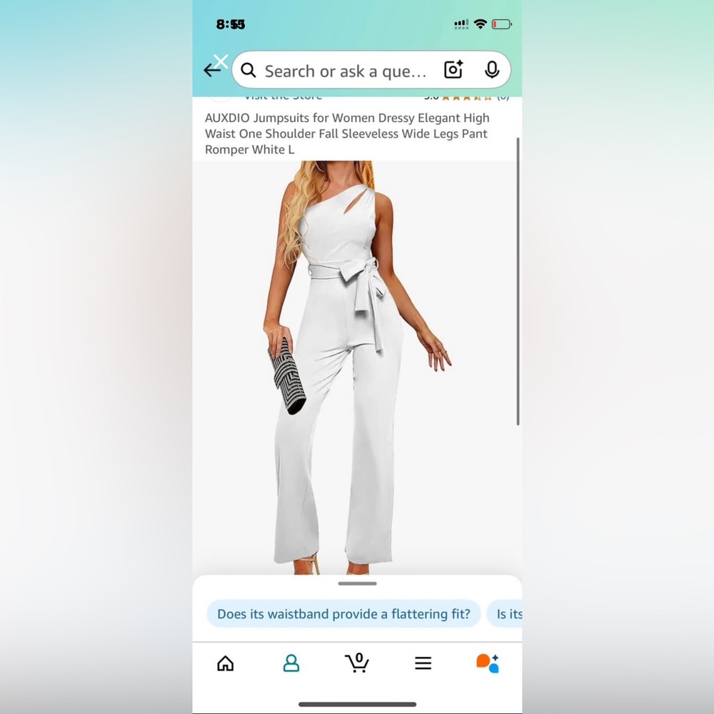 Elegant White One-Shoulder Jumpsuit